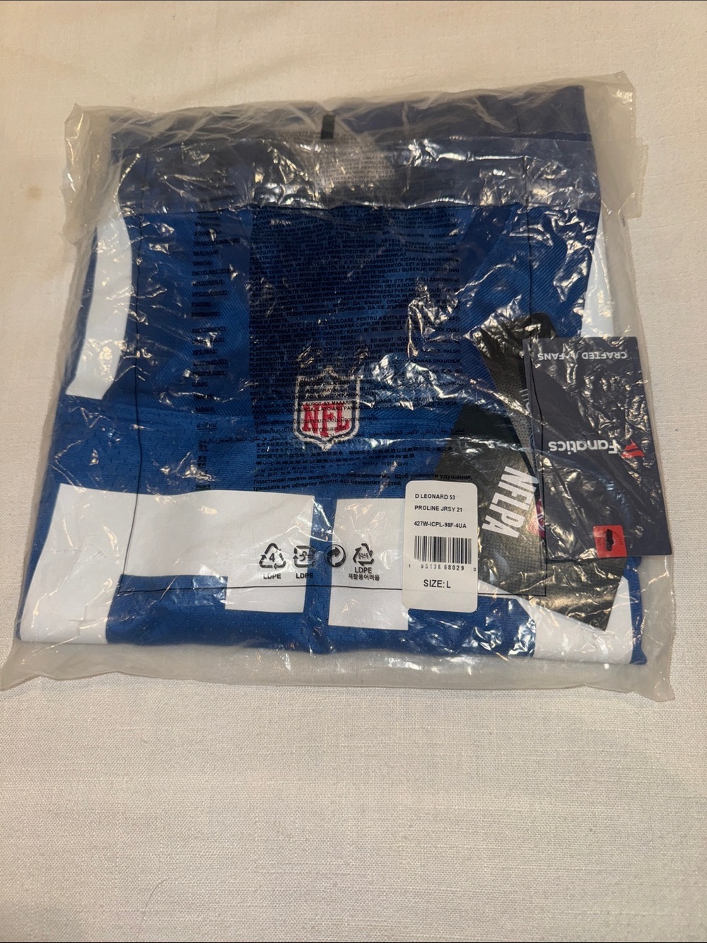 NFL Team Jersey - Blue and White